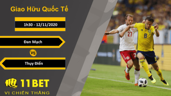 11BET Soi kèo Đan Mạch vs Thụy Điển, 1h30, 12/11/2020