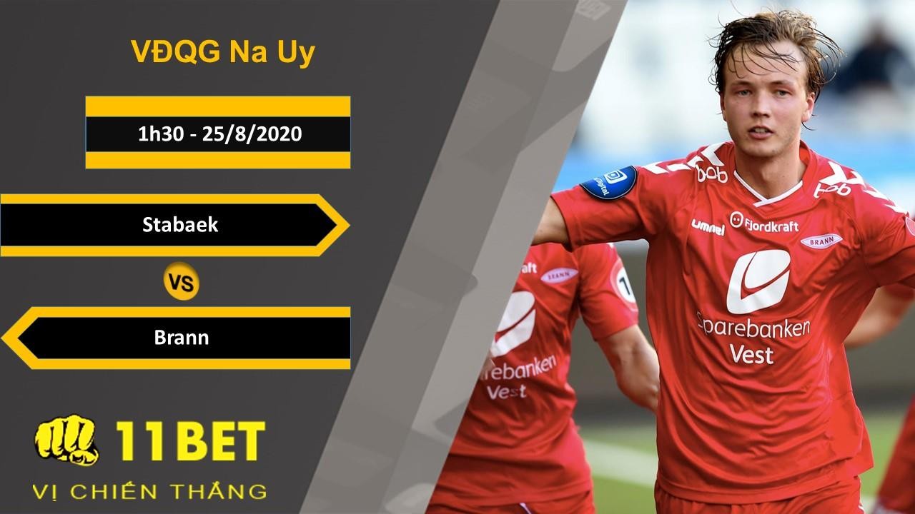 11BET Soi kèo Stabaek vs Brann, 1h30, 25/8/2020