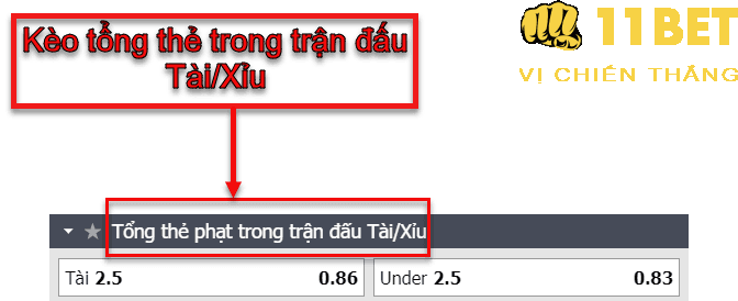 11BET Kèo tổng thẻ trong trận đấu Tài/Xỉu là gì? Kinh nghiệm cược kèo Tài Xỉu thẻ phạt hay nhất
