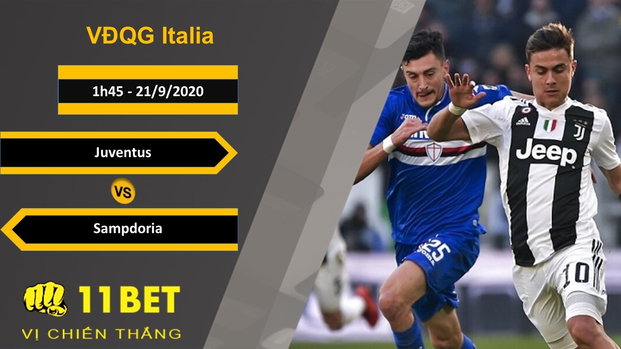 11BET Soi kèo Juventus vs Sampdoria, 1h45, 21/9/2020