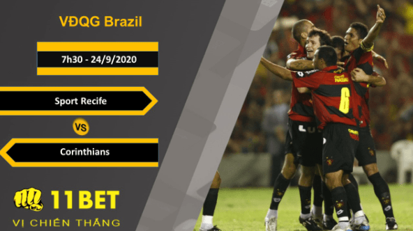 11BET Soi kèo Sport Recife vs Corinthians, 7h30, 24/9/2020