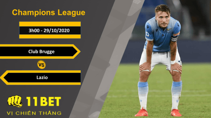 11BET Soi kèo Club Brugge vs Lazio, 3h00, 29/10/2020