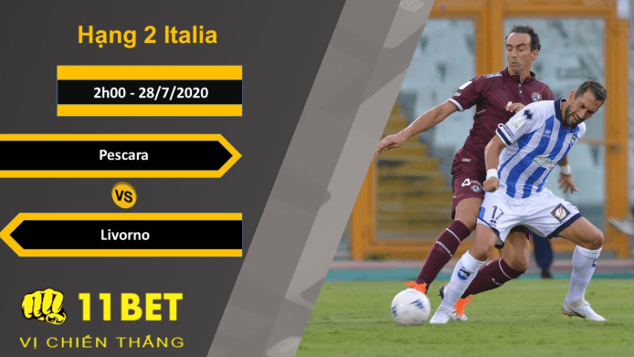 11BET Soi kèo Pescara vs Livorno, 2h00, 28/7/2020
