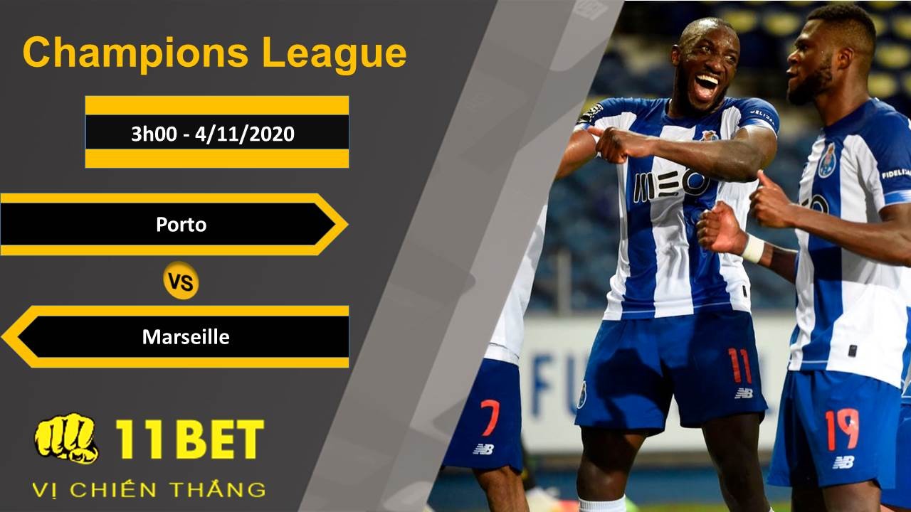 11BET Soi kèo Porto vs Marseille, 3h00, 4/11/2020