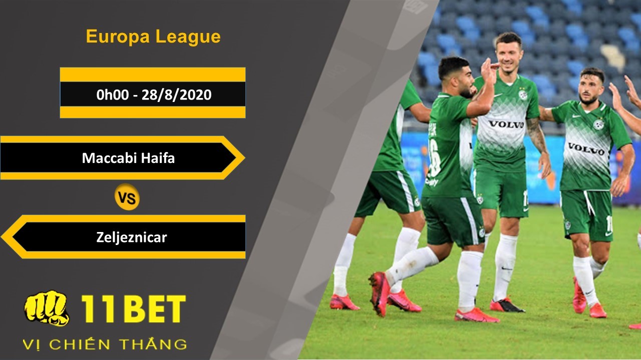 11BET Soi kèo Maccabi Haifa vs Zeljeznicar, 0h00, 28/8/2020