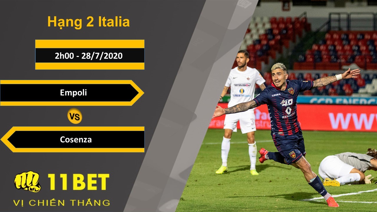 11BET Soi kèo Empoli vs Cosenza, 2h00, 28/7/2020