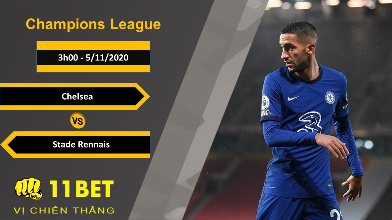 11BET Soi kèo Chelsea vs Stade Rennais, 3h00, 5/11/2020