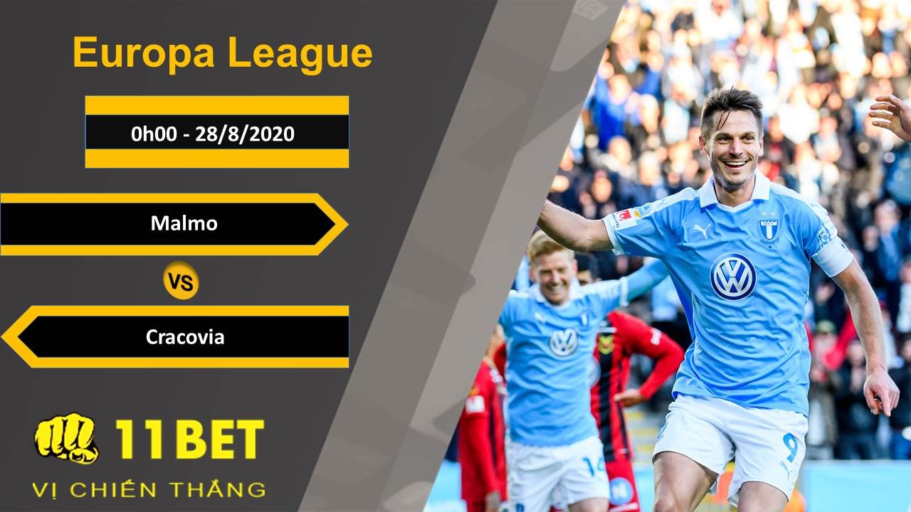 11BET Soi kèo Malmo vs Cracovia, 0h00, 28/8/2020