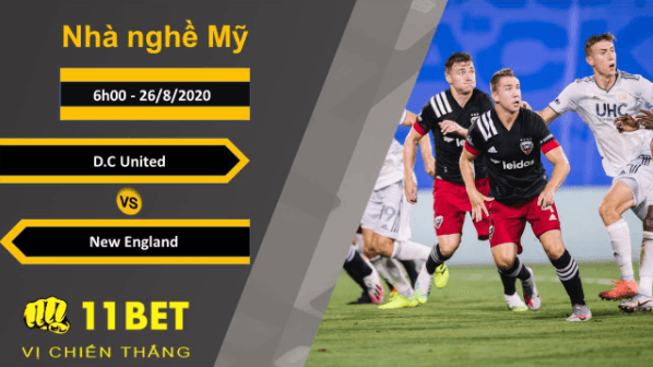 11BET Soi kèo D.C United vs New England, 06h00, 26/8/2020