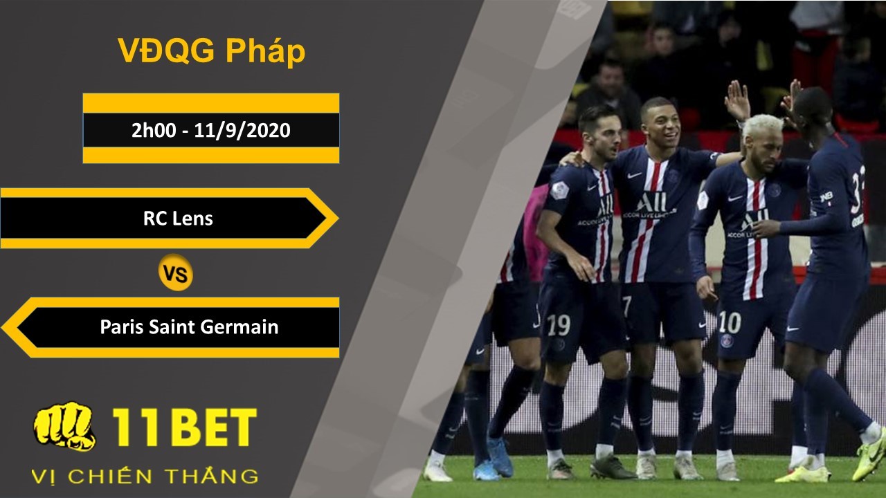 11BET Soi kèo RC Lens vs Paris Saint Germain, 2h00, 11/9/2020
