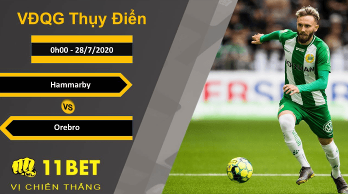 11BET Soi kèo Hammarby vs Orebro, 0h00, 28/7/2020