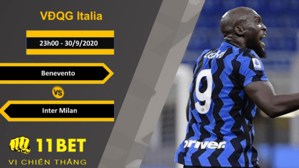 11BET Soi kèo Benevento vs Inter Milan, 23h00, 30/9/2020