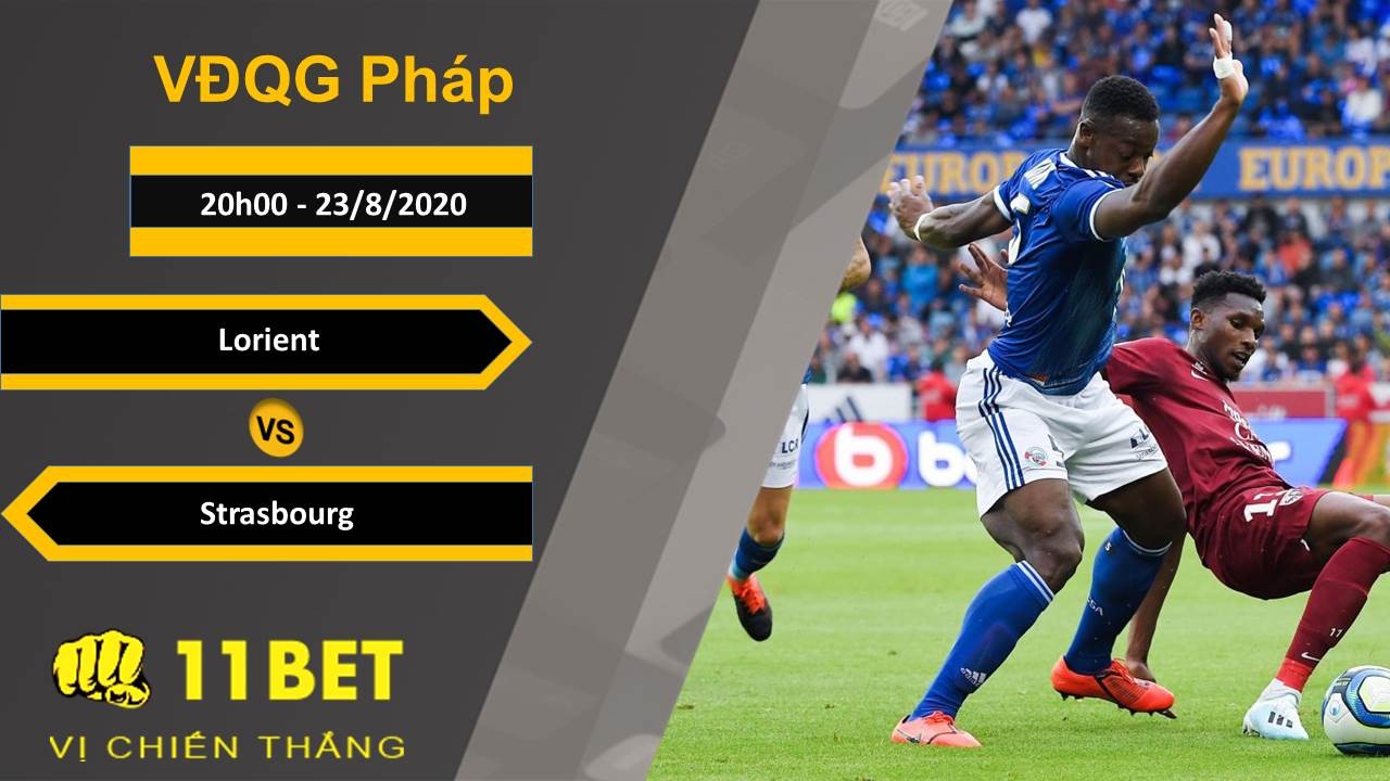 11BET Soi kèo Lorient vs Strasbourg, 20h00, 23/8/2020