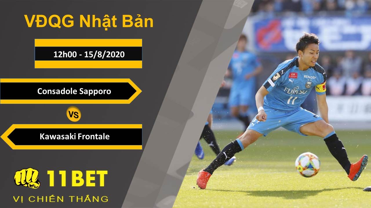 11BET Soi kèo Consadole Sapporo vs Kawasaki Frontale, 12h00, 15/8/2020