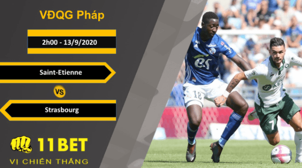 11BET Soi kèo Saint-Etienne vs Strasbourg, 2h00, 13/9/2020