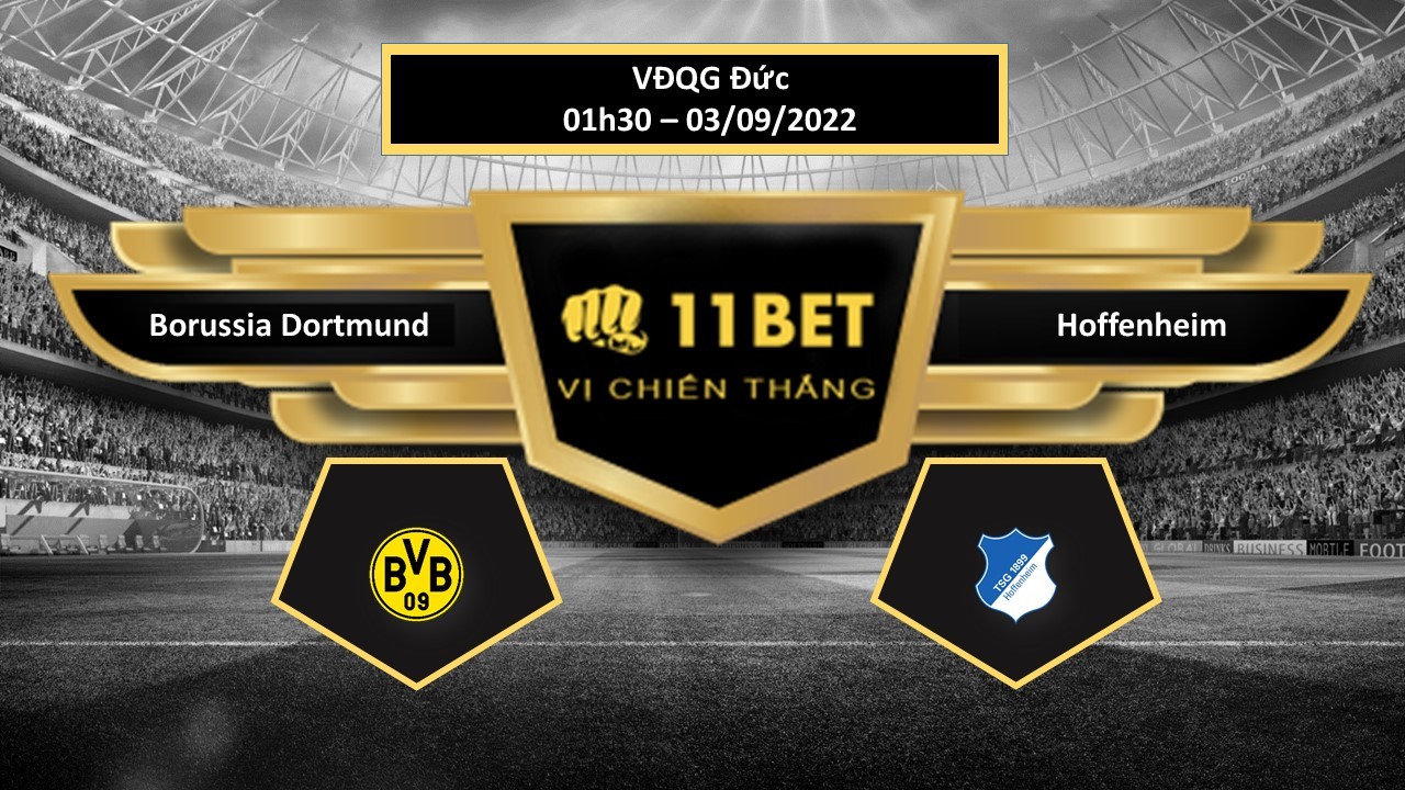 11BET Tip bóng đá  Borussia Dortmund vs Hoffenheim, hôm nay 03/09/2022
