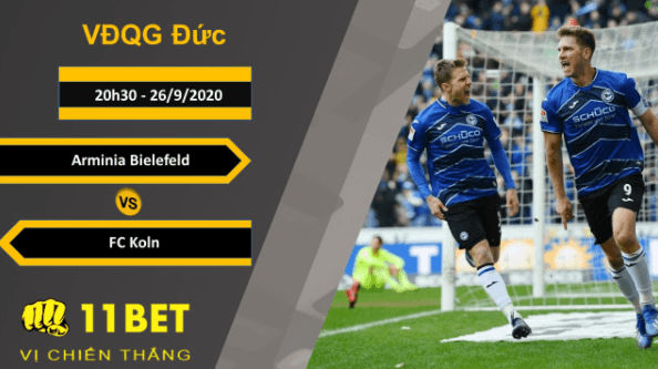 11BET Soi kèo Arminia Bielefeld vs FC Koln, 20h30, 26/9/2020