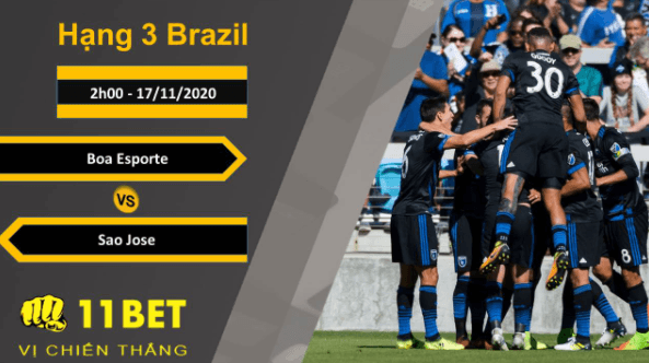 11BET Soi kèo Boa Esporte vs Sao Jose, 2h00, 17/11/2020
