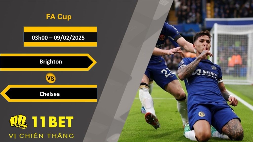 11BET Soi kèo Brighton vs Chelsea, 03h00, 09/02/2025