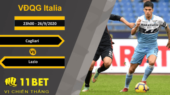 11BET Soi kèo Cagliari vs Lazio, 23h00, 26/9/2020