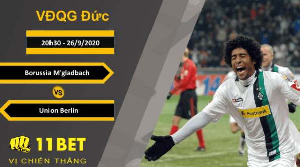 11BET Soi kèo Borussia M'gladbach vs Union Berlin, 20h30, 26/9/2020