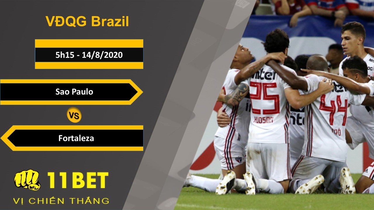 11BET Soi kèo Sao Paulo vs Fortaleza, 5h15, 14/8/2020