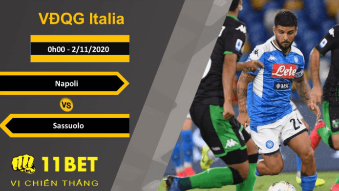 11BET Soi kèo Napoli vs Sassuolo, 0h00, 2/11/2020