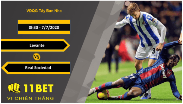 11BET Soi kèo Levante vs Real Sociedad, 0h30, 7/7/2020