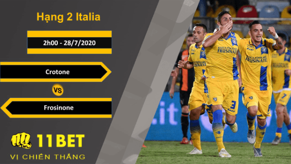 11BET Soi kèo Crotone vs Frosinone, 2h00, 28/7/2020